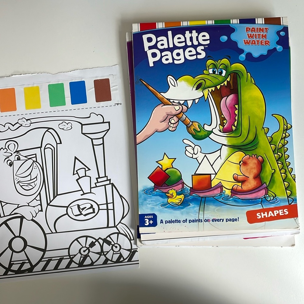 Beaver Books - Palette Pages - Education Activity Paint Books - Ages 3+ - PreK